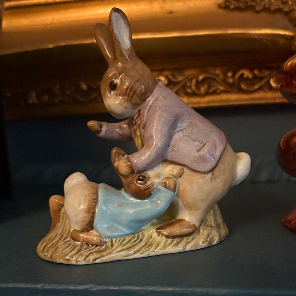 Charming Mr. Benjamin Bunny & Peter Rabbit Figurine